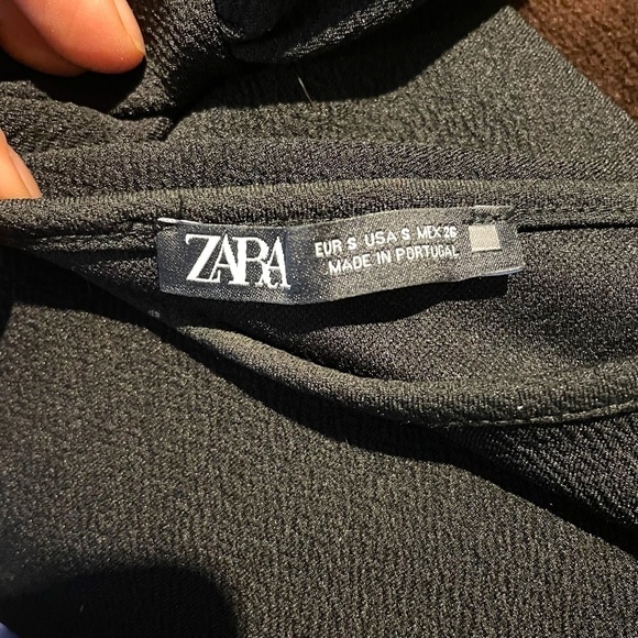 Zara Black Shift Dress With Puff Printed Floral design 🤍 - Picture 8 of 10